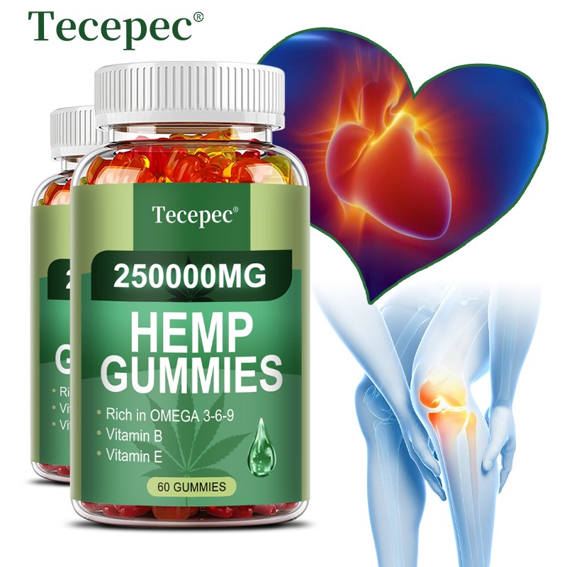 Relief Pain Improve Sleep Calm Anxiety Stress Rich Omega 3 6 9 Vegan 60 Gummies