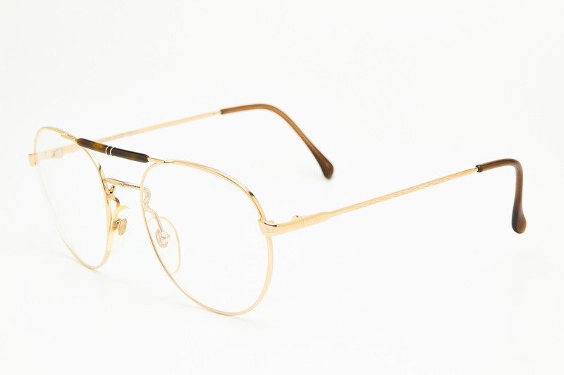 FILOS 5549 1B52 53 Gold/Brown Rocker Bicker Pilot Glasses Vintage 80s👓Unisex gallery