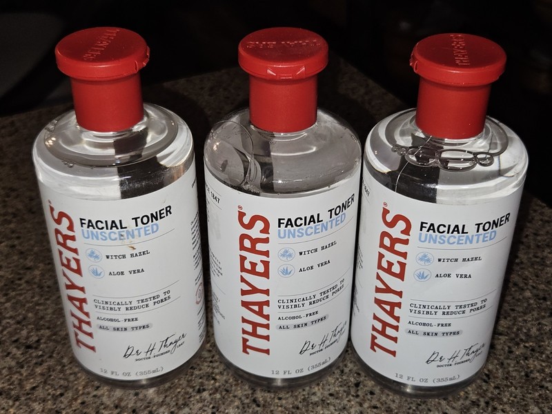 3 Pack: Thayers Facial Toner Witch Hazel Unscented Aloe Vera Alcohol-Free 12 oz