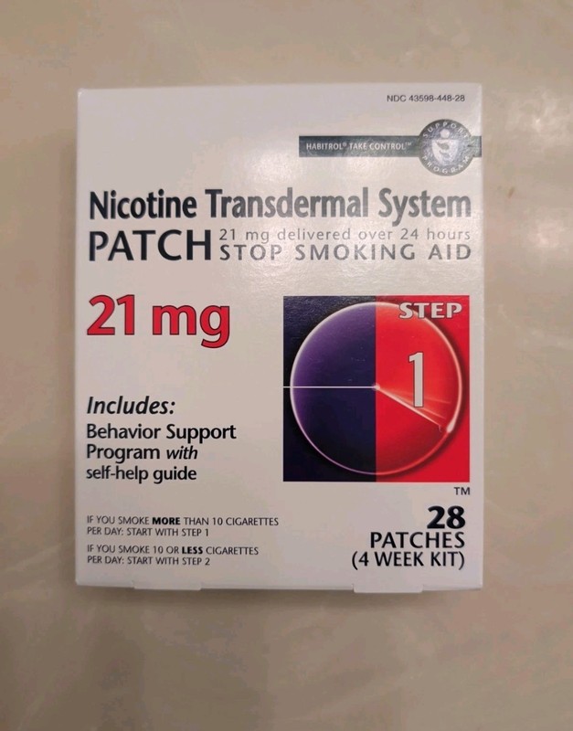 Habitrol ® Step 1 Nicotine Patches 21 Mg 28 Patches Expires 1/28 Factory Sealed