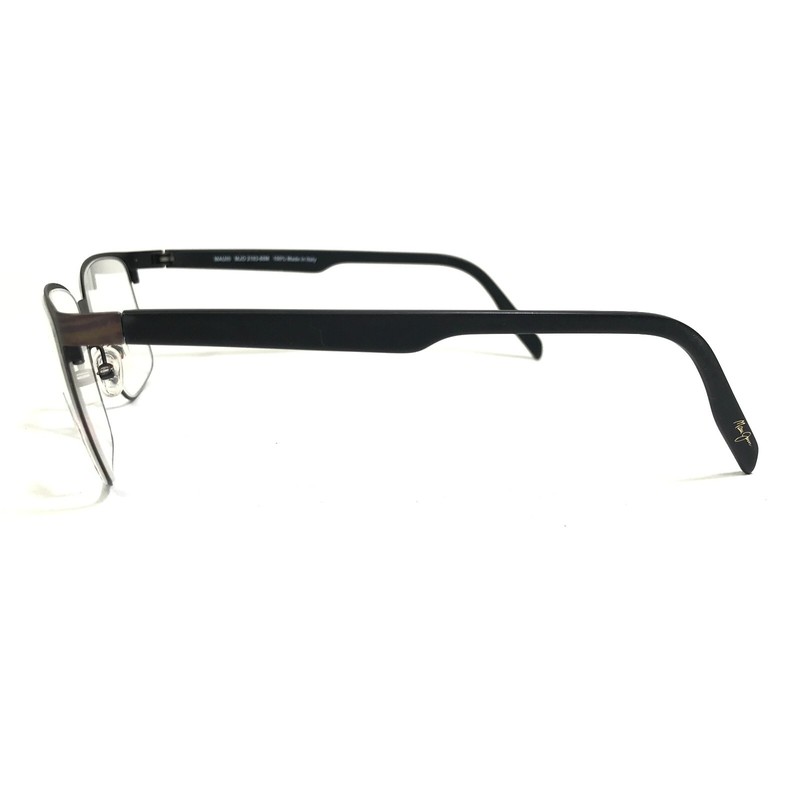 Maui Jim Eyeglasses Frames MJO2103-80M Black Brown Wood Grain Square 53-19-140 gallery