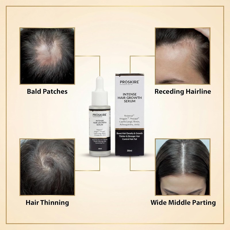 Proskire Intense Hair Growth Serum with Redensyl, Procapil, Anagain, Biotin 30ml gallery