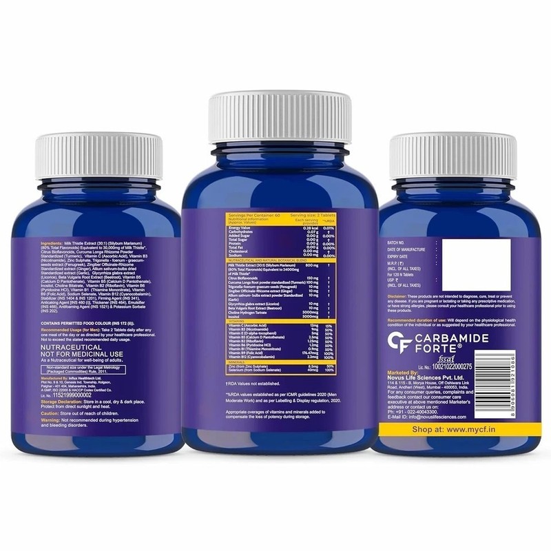 Liver Detox Supplement with Milk Thistle | 800mg Milk Thistle Extract 120 tablet gallery