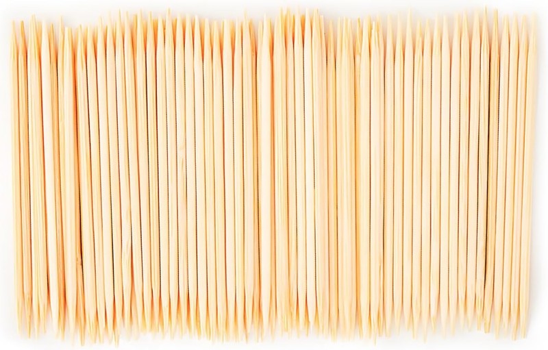 HOPELF Bamboo Toothpicks 2400 Count Double Points Wooden