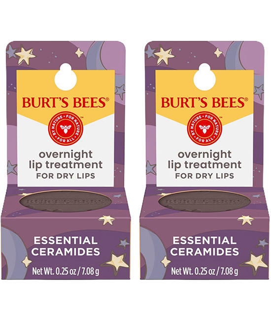 Burt’s Bees Overnight Lip Treatment 2 Pack Hydrating Lip Balm Care 0.25oz