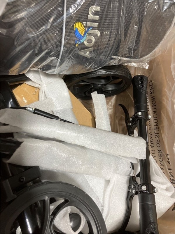 Aojin Knee Scooter All Terrain 300Lb Foldable Walker W/ Bag Black, Wb-2201 gallery