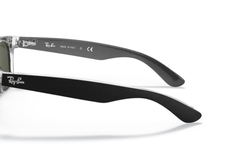 Ray ban 2132 6052 New Wayfarer – Shafts Replacement – Black On Clear 5 23/32in