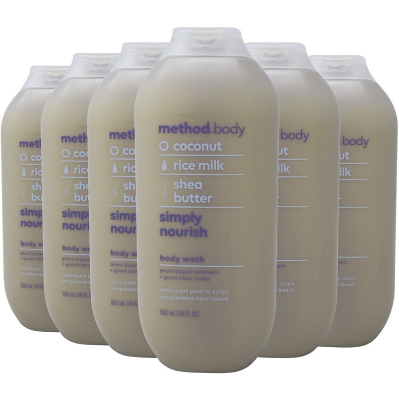 Method Body Paraben & Phthalate Free Body Wash, Simply Nourish, 18 Oz ( 6-Pack )