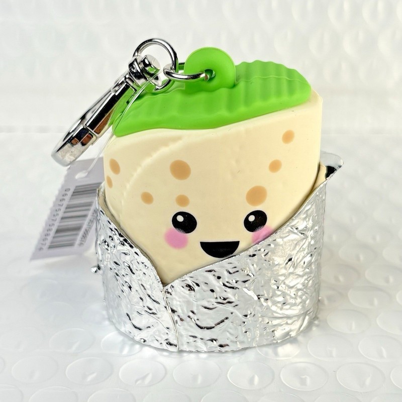 Bath Body Works Burrito PocketBac Hand Sanitizer Holder Keychain Clip Green New