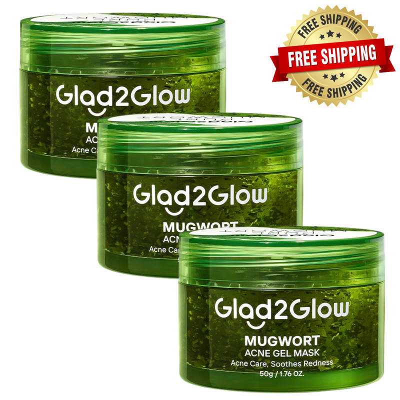 Glad2Glow Mugwort Acne Gel Mask Soothing Redness Masker Muka sleeping Face Mask
