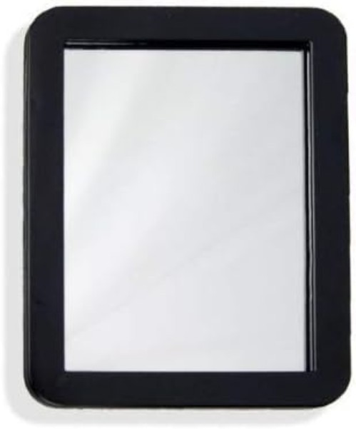 Classic 5 1/4 x 6 7/8 Inch Magnetic Locker Mirror - Unfinished Black Frame gallery