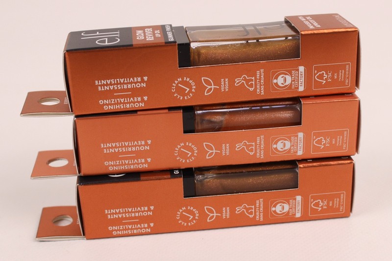 E.L.F. Glow Reviver Lip Oil Glimmer Finish Lot of 3-Chocoluxe/Super-Neutral New gallery