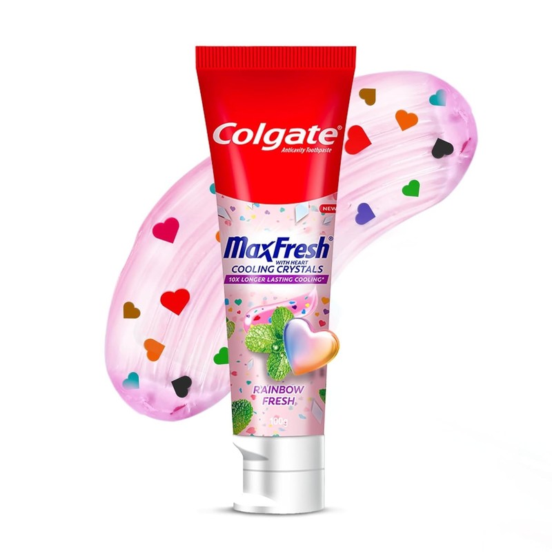 Colgate MaxFresh Rainbow Fresh Gel Toothpaste Triple Mint 100g Pack of 3 gallery