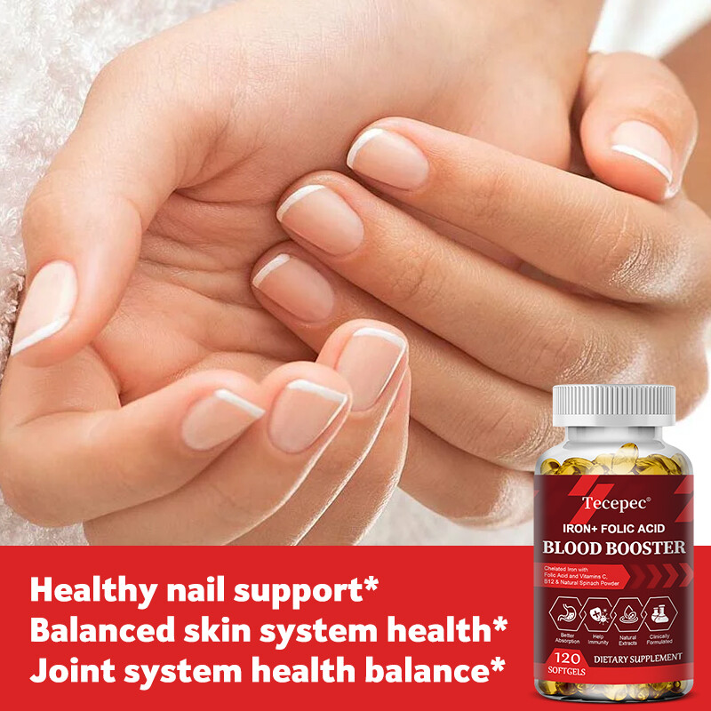 Support supplements containing iron and folic acid, 120 capsules gallery