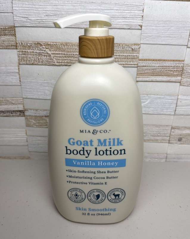 MIA & CO. Goat Milk Shea Cocoa Butter Smoothing BODY LOTION ~ VANILLA HONEY