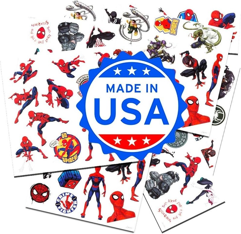 Fun Spiderman Temporary Tattoos - 50 Themed Tattoos for Parties & Celebrations! gallery