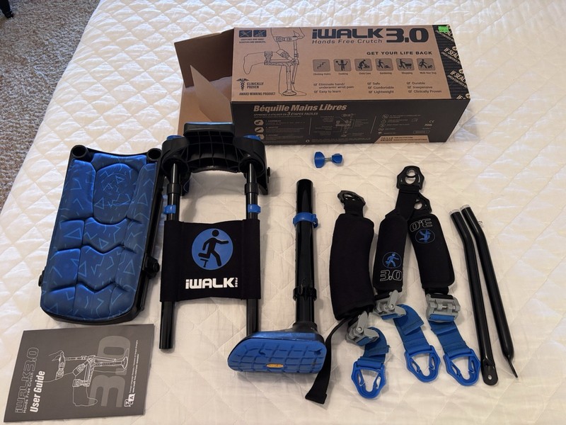 iWALK iWALK 3.0 Hands-Free Crutch Adjustable Lightweight Black/Blue gallery