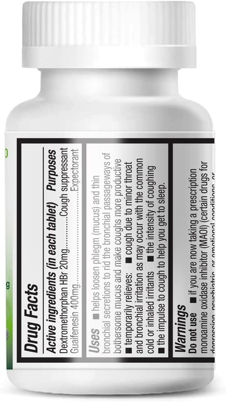 Mucus Relief DM Tablets: Dextromethorphan 20mg & Guaifenesin 400mg - 120 Count gallery