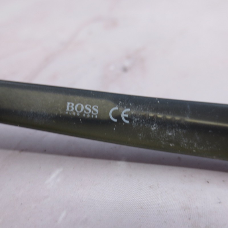 Hugo Boss Orange BO 0183 Matte Black Olive Green Rectangular Eyeglass Frames gallery