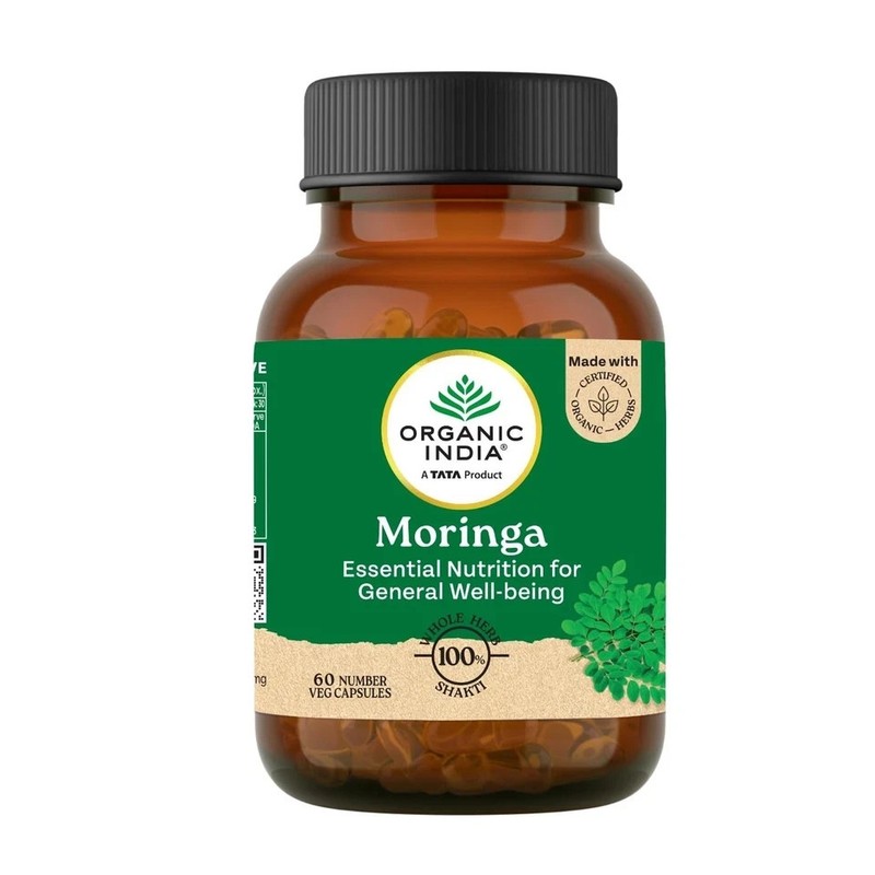 Organic India Moringa 60 Veg Capsules Ayurvedic Support energy Herbal 5 Pack gallery