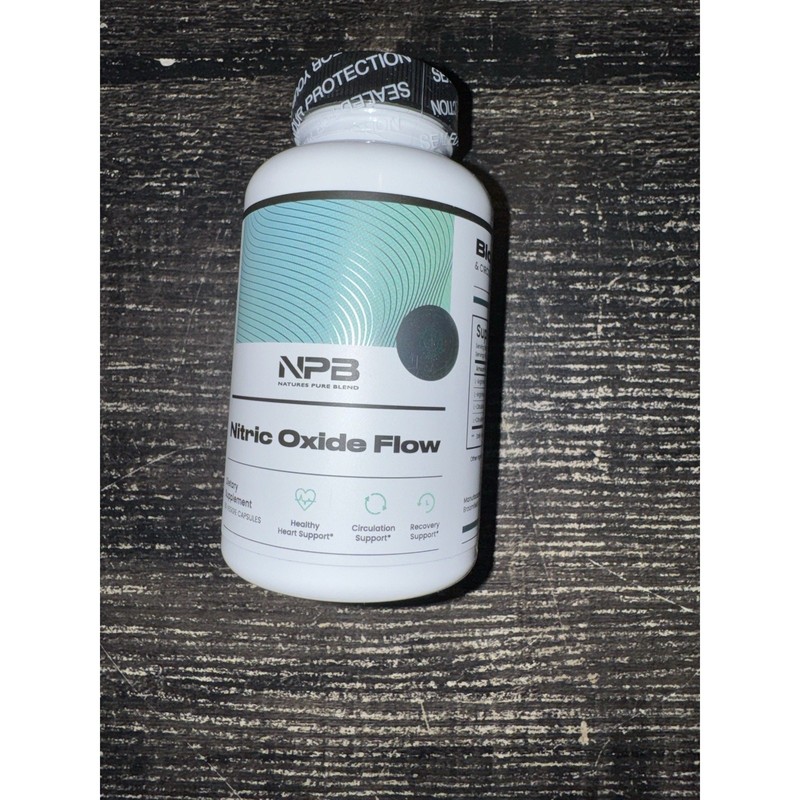 Nitric Oxide Flow Blood Pressure Support, Supplement 60 Capsules Ex 4/28