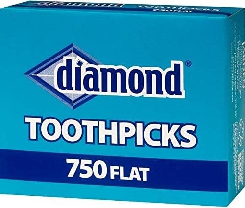 Diamond Flat Toothpicks 750 Count for Teeth Appetizers Crafts Free Shipping