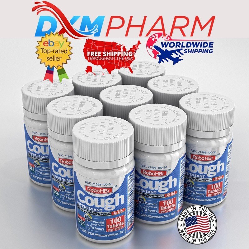 9 PACK HBr Cough suppressant 100 Tablets 30mg of Dextromethorphan Hbr
