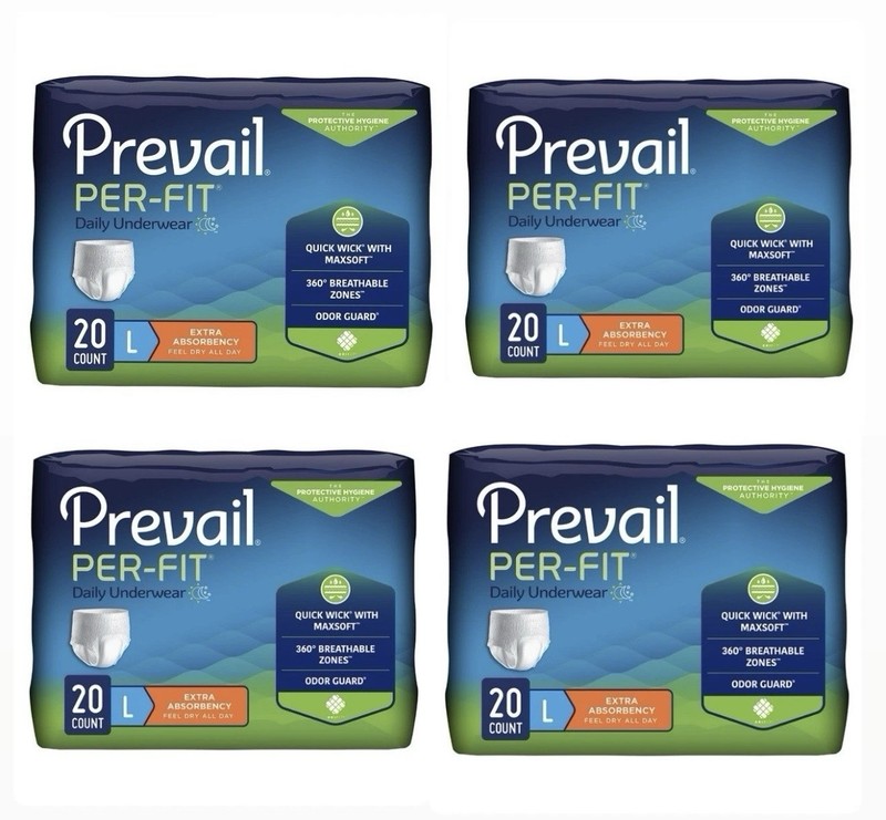 80 – Prevail Per-fit Disposable Underwear Diapers Extra Large – XL