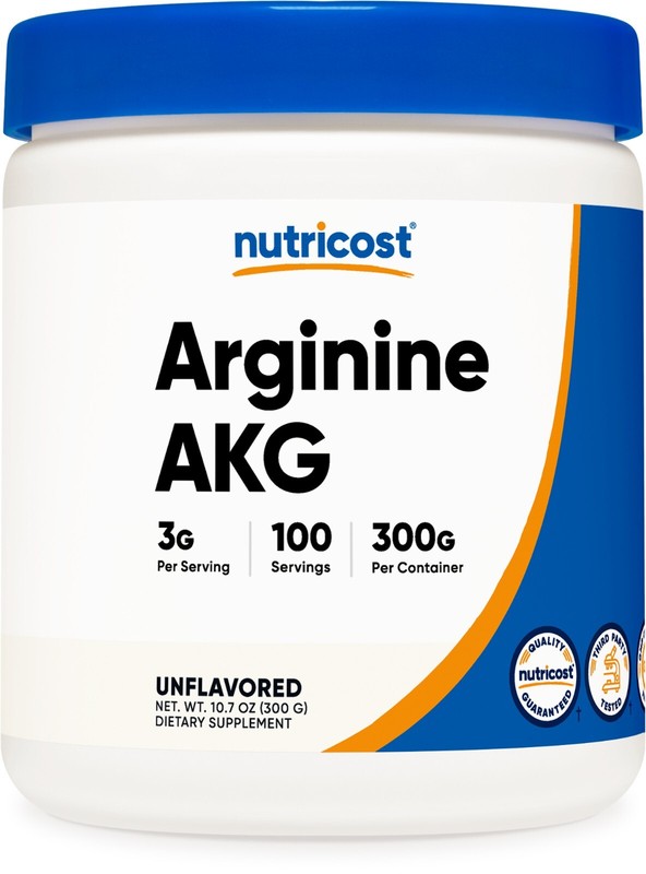 Nutricost Arginine AKG Powder 300 Grams (AAKG) – 3G Per Serving & 100 Servings