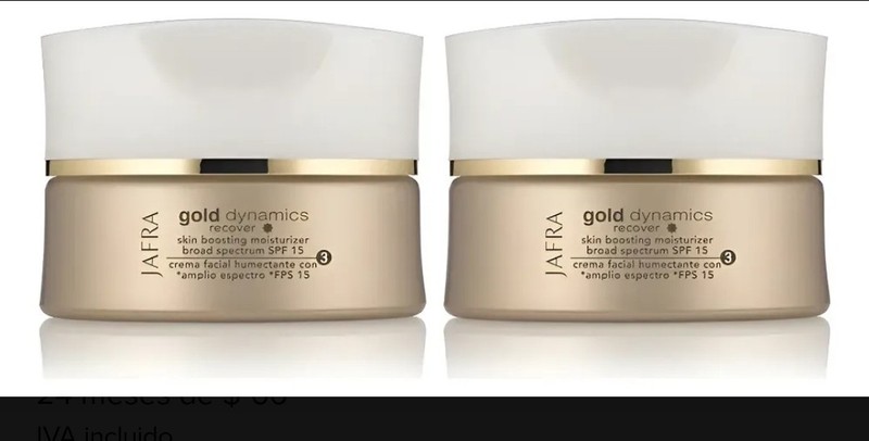 2 Jafra Gold Dynamics Skin Boosting Moisturizer Broad Spectrum SPF 15 1.7 fl