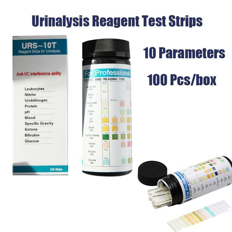 Fast Urine Test Strips 10 Parameters 100 Pack for Leukocytes Nitrite Protein pH