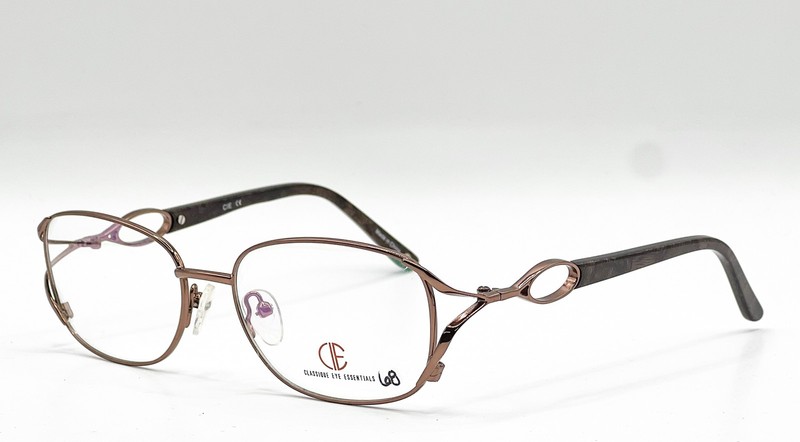 CLASSIQUE EYE ESSENTIALS SEC119 C2 DEEP BROWN AUTHENTIC EYEGLASSES 53-17