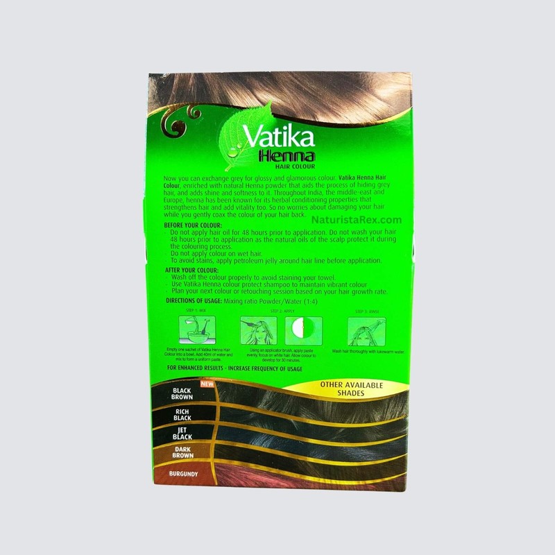 Vatika Henna Natural Brown PERMANENT HAIR COLOUR 100% AMMONIA FREE (60g) 2.11 OZ gallery