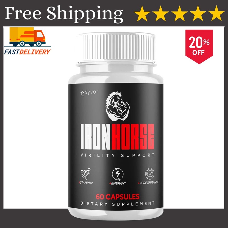 (1 Pack) Iron Horse for Men Advanced Formula Vitamin Max Supplement 60 Capsules.