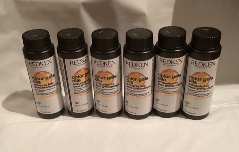 6x Redken Color Gel Oil 8P 2oz/e -Ammonia Free Permanent color w/Apricot oil