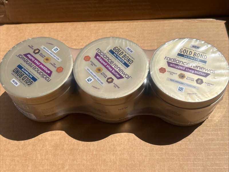 Gold Bond Ultimate Radiance Renewal Whipped Shea Butter 8 oz X 3