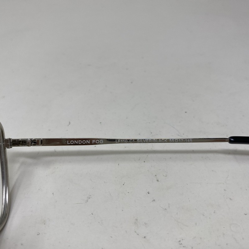 London Fog LF110 C1 Silver Black 55-17-145 Eyeglasses RQ23 gallery