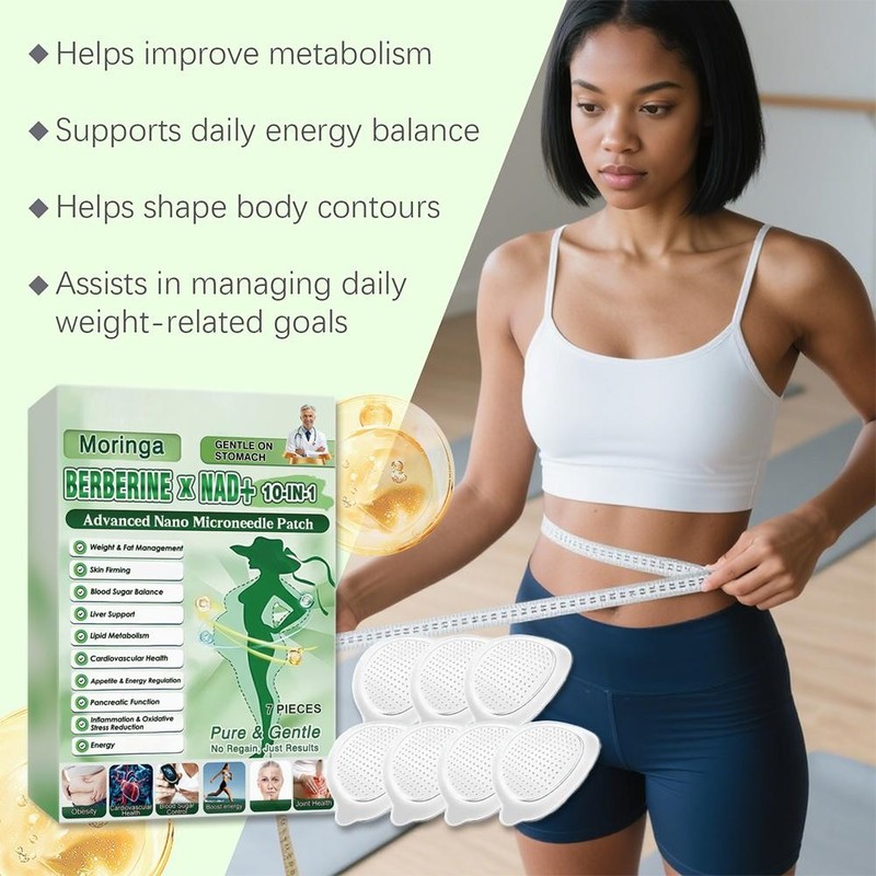 6 Box Moringa Berberine 10-in-1 Advanced Nano Microneedle Patches 7Pcs/Box US gallery