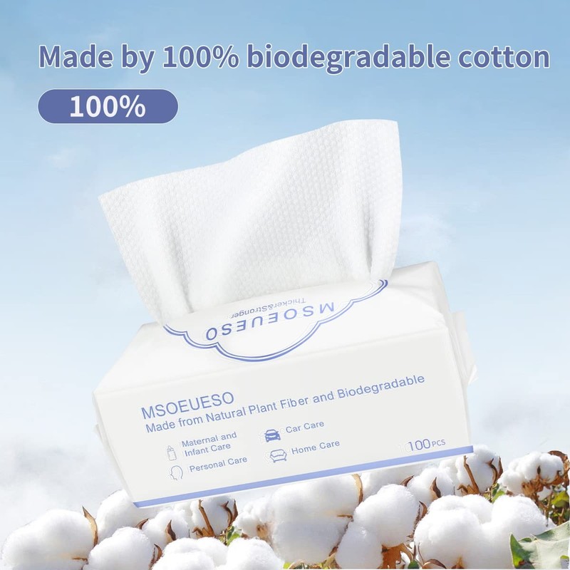 Disposable Face Towel Cotton Facial Tissues Dry Face Cloths Thick Facial Wipes gallery