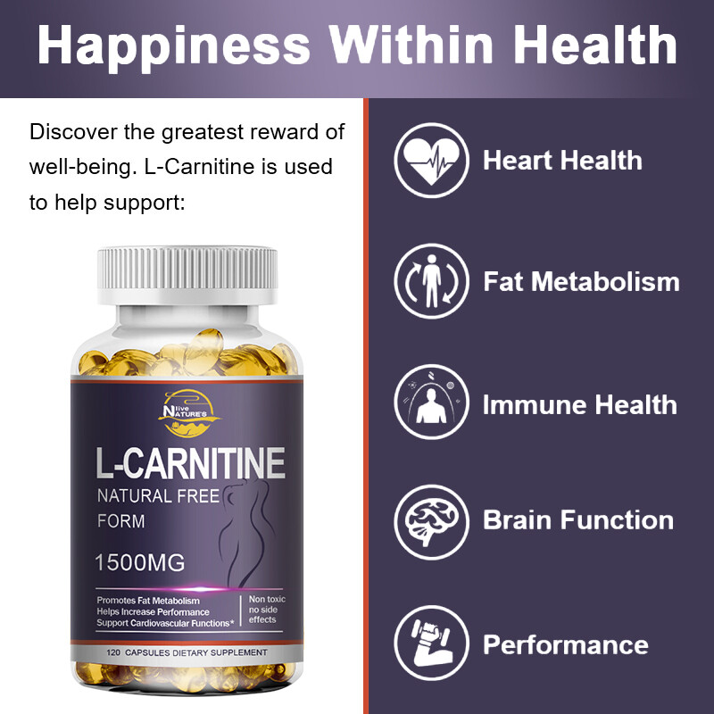 Acetyl-L-Carnitine 1500mg 120 Capsules Nervous System Health Antioxidant NON-GMO gallery