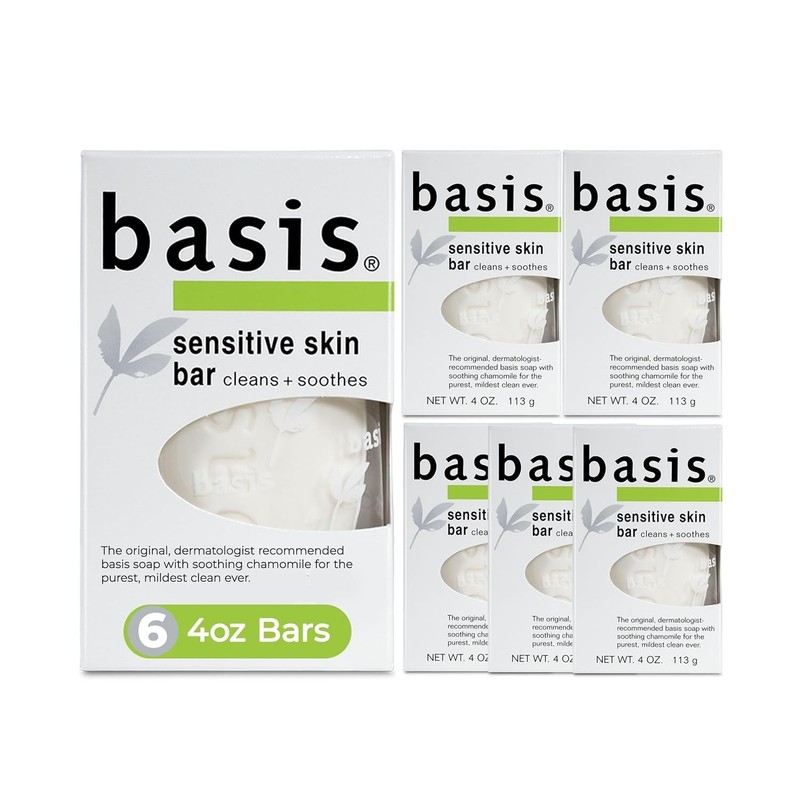 6-Pack Unscented Bar Soap for Sensitive Skin - Soothing Chamomile & Aloe Vera gallery