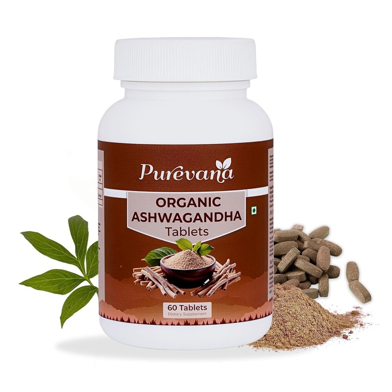 PU.REVANA Organic Ashwagandha 600mg 60 Tablets Pack of 3 gallery