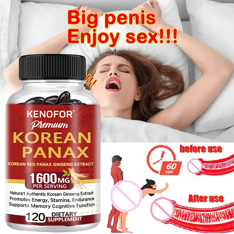 Korean Panax Ginseng Extract 1600 Mg Per Capsule I 120 Vegan Capsules I New