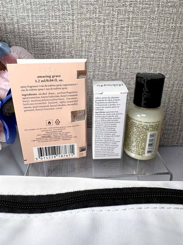philosophy Amazing Grace Travel Skin Care Set Cleanser Moisturizer EDT gallery