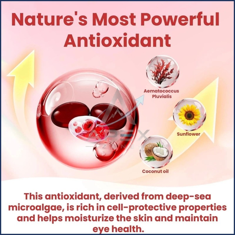Astaxanthin 12mg 120 Softgels, 4 Month Supply,Triple Strength,Non-GMO,Eye Health gallery