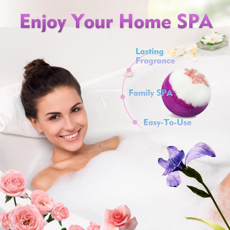 Bath Bombs Women 20 Pcs Handmade Bubble Bathbombs Gift Set Shea & Coco Butter Dr gallery