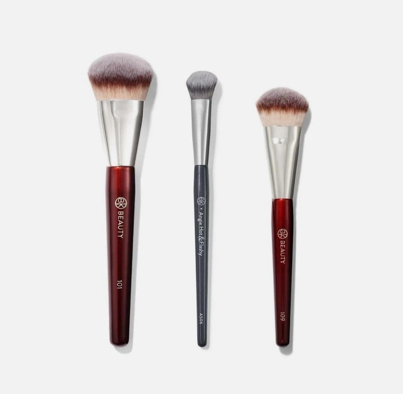 BK BRUSHES Makeup Brush 101/109/A506- Flawless Facial Brush Set (3 pieces)-