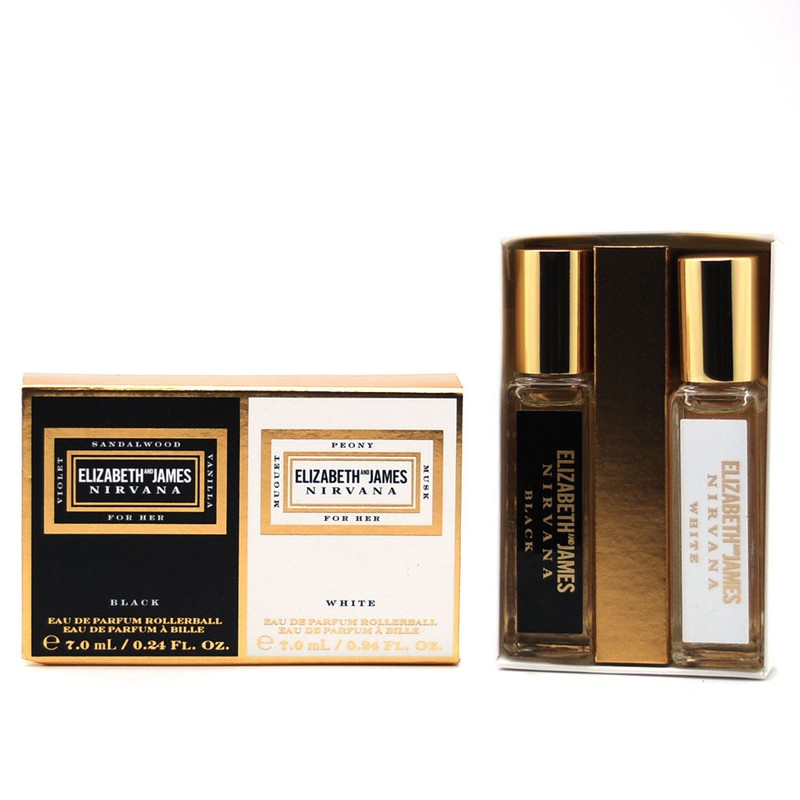 Elizabeth and James Nirvana TwinPack Collection Rolleron 2 x 7 ml (Black, White)