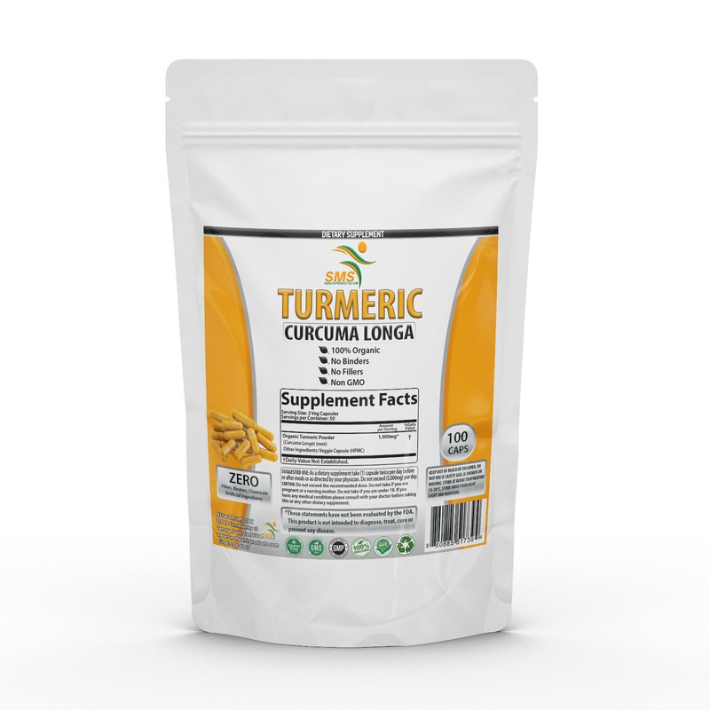 TURMERIC 100% Organic CURCUMA LONGA CURCUMIN Tumeric Root Powder 90 Capsules gallery