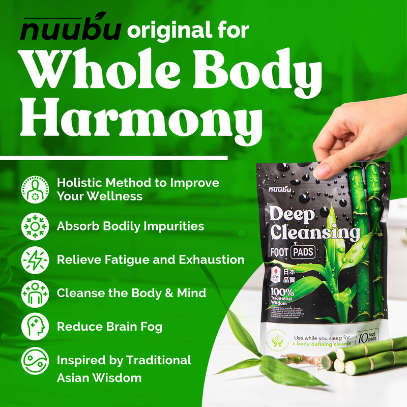 NUUBU® | Premium Detox Foot Pads to Remove Toxins, Deep Cleansing | 10 patches gallery